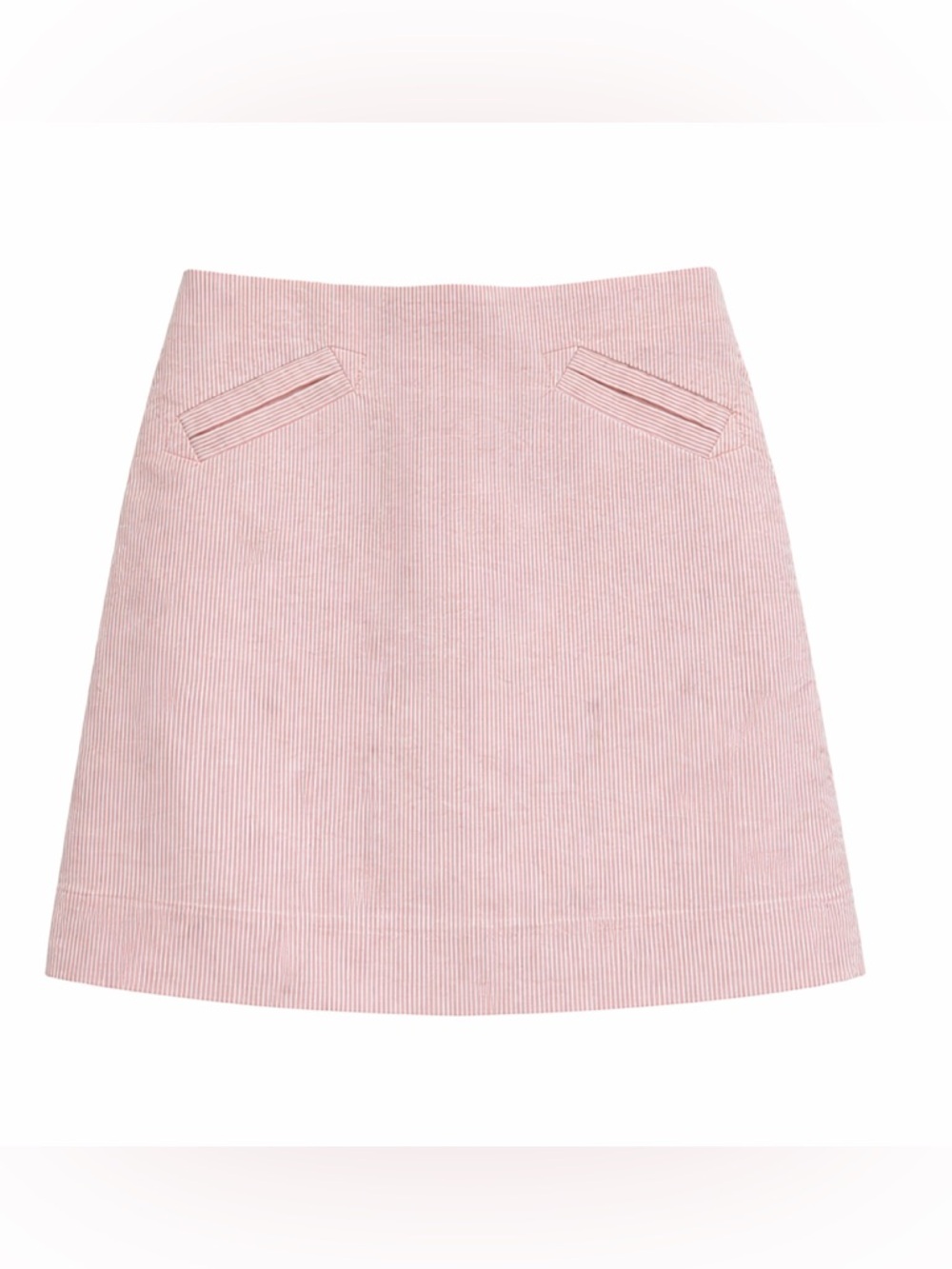 Grace Pink White Striped Skirt A-Line Mini Cotton Blend Womens Size 4 Pockets